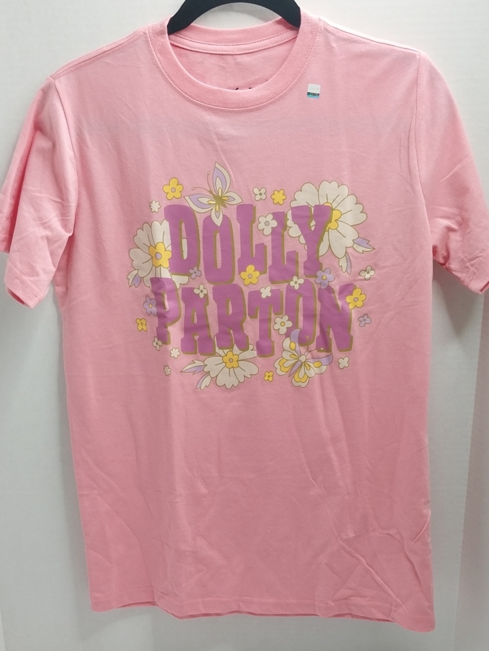 Dolly Parton Pink Floral Graphic Tee